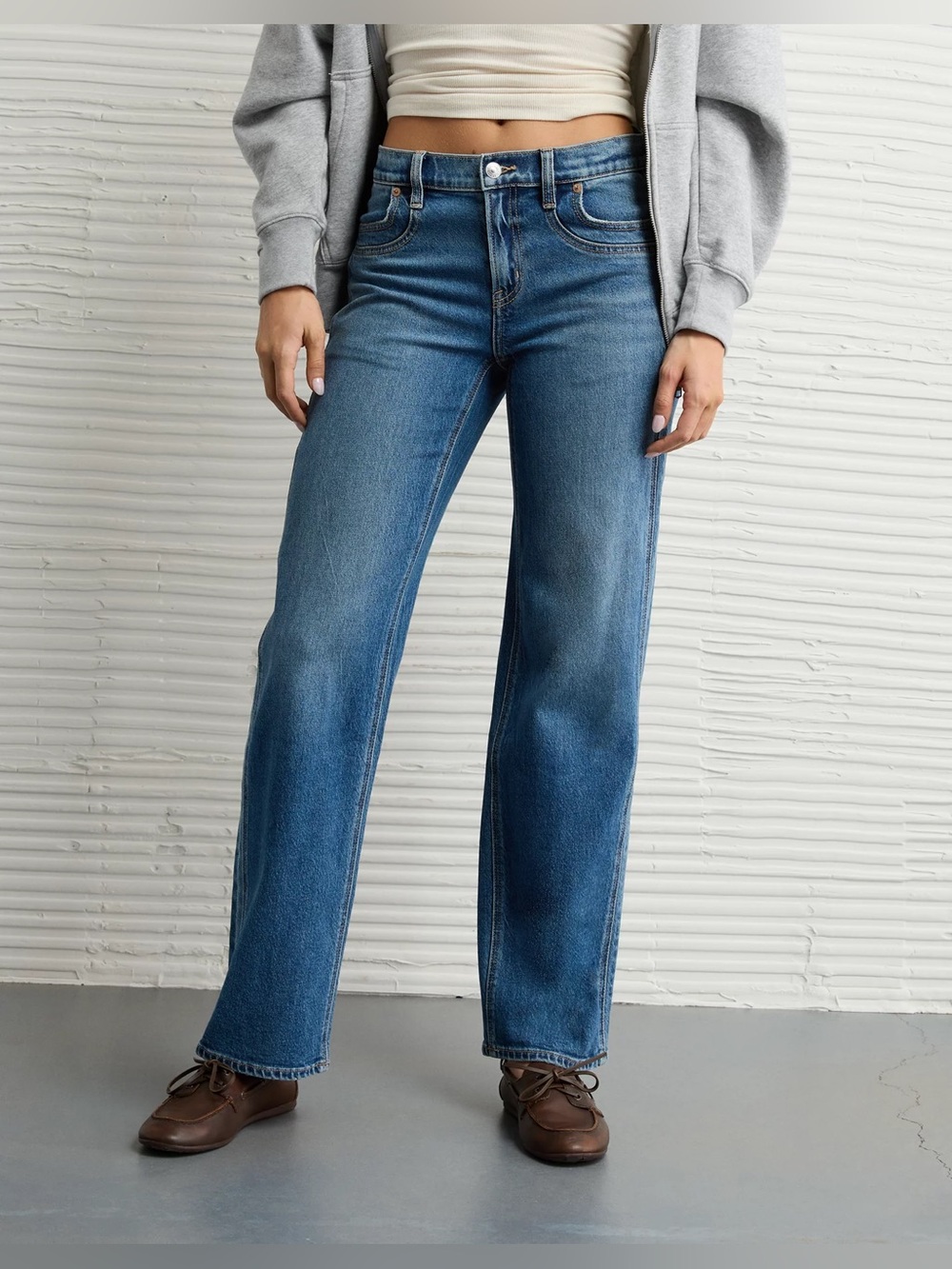 American Eagle strigid high waisted stovepipe wide leg jeans